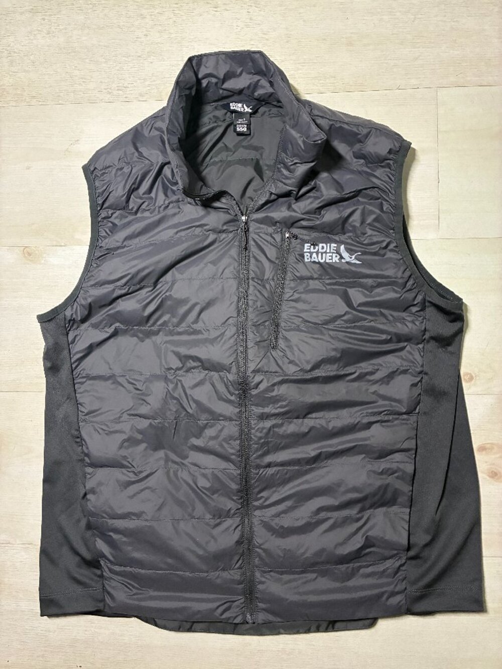 Eddie Bauer 550-Fill Down Insulation Hybrid Puffer Vest Size Large